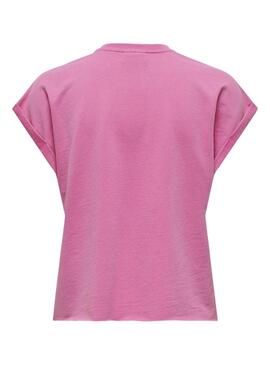 Camiseta Only Lucinda Rosa Para Mujer