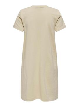 Vestido Only Frida Beige Para Mujer