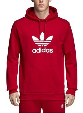 Sudadera Adidas Trefoil Hoodie Rojo para Hombre