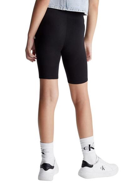 Leggings Calvin Klein Logo Cycling Negro Niña