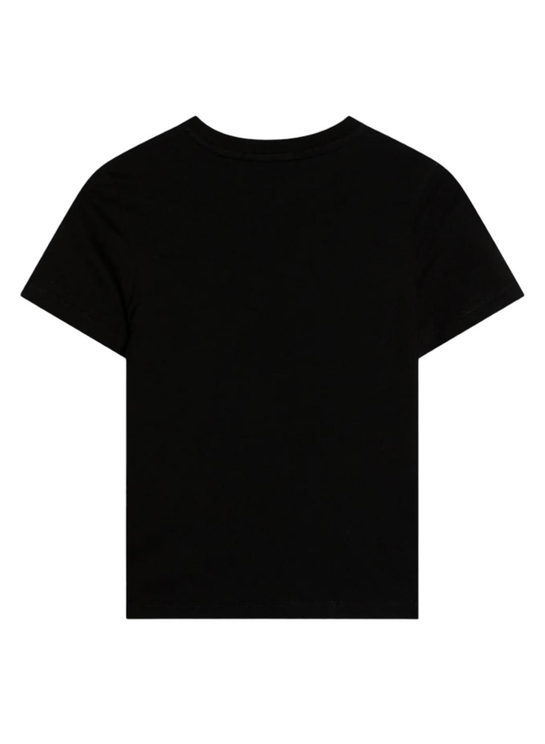 Camiseta Calvin Klein Wave Print Negro Para Niño