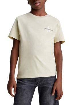 Camiseta Calvin Klein Monogram Verde para Niño