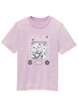 Camiseta Vans Feeling Nature Rosa Para Niña