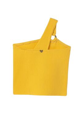 Camiseta Mayoral Tirantes Canalé Amarillo Niña