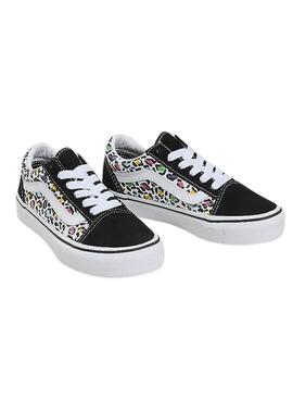 Zapatillas Vans Old Skool Animal Negro Niño Niña