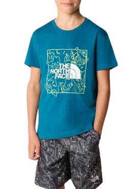 Camiseta The North Face Teen New Azul Para Niño