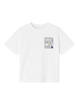 Camiseta Name It Haliam Blanco Para Niño