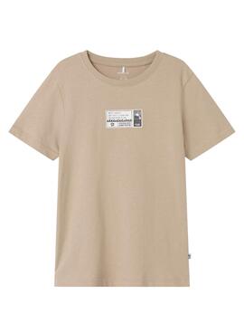 Camiseta Name It Holasse Beige Para Niño