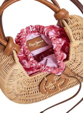 Bolso Pepe Jeans Janea Soleil Mimbre Para Mujer