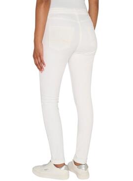 Pantalón Vaquero Pepe Jeans Skinny Jeans Blanco Para Mujer