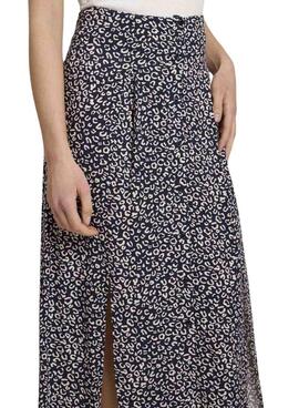 Falda Naf Naf Print Marino Para Mujer