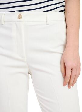 Pantalón Naf Naf Chino Blanco Para Mujer