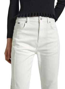 Pantalón Vaquero Pepe Jeans Straight Jeans Blanco Para Mujer