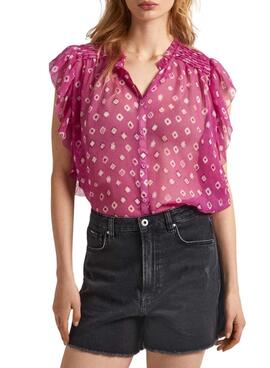 Blusa Pepe Jeans Marley Rosa Para Mujer