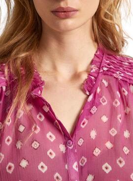 Blusa Pepe Jeans Marley Rosa Para Mujer