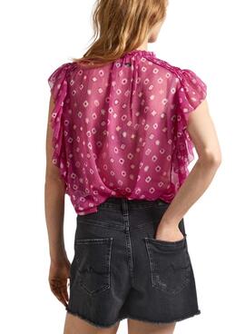 Blusa Pepe Jeans Marley Rosa Para Mujer