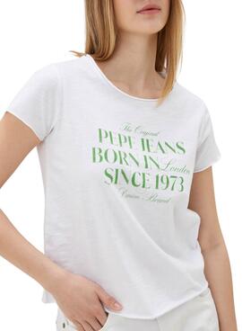 Camiseta Pepe Jeans Jasmine Blanco Para Mujer