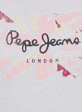 Camiseta Pepe Jeans Kallan Blanco Para Mujer
