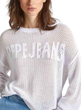 Jersey Pepe Jeans Gisele Blanco Para Mujer