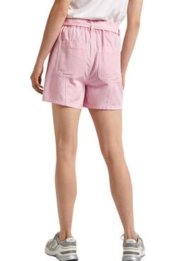 Shorts Pepe Jeans Valle Rosa Para Mujer