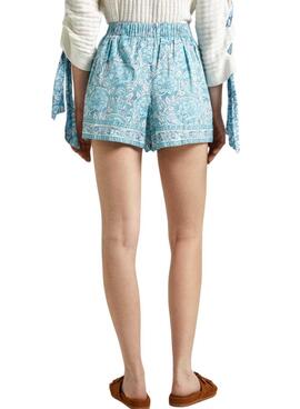 Shorts Pepe Jeans Ember Azul Para Mujer