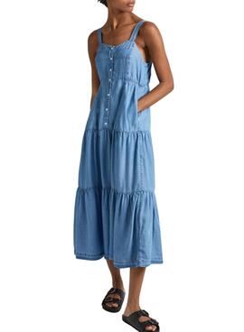 Vestido Pepe Jeans Edith Azul Para Mujer