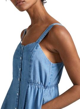 Vestido Pepe Jeans Edith Azul Para Mujer