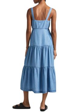 Vestido Pepe Jeans Edith Azul Para Mujer