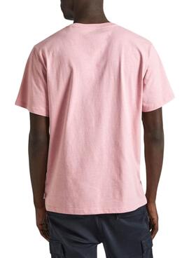 Camiseta Pepe Jeans Cooper Rosa Para Hombre