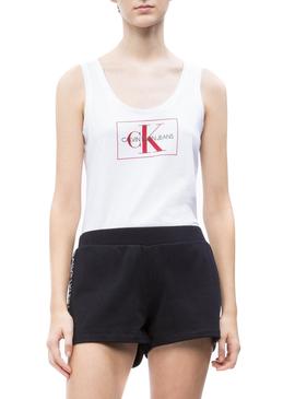 Camiseta Calvin Klein Jeans Otline Blanco Mujer