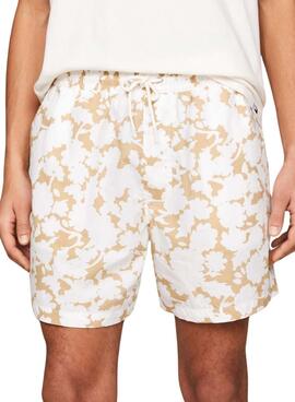 Bermuda Tommy Jeans Aop Flower Beach Beige Para Hombre