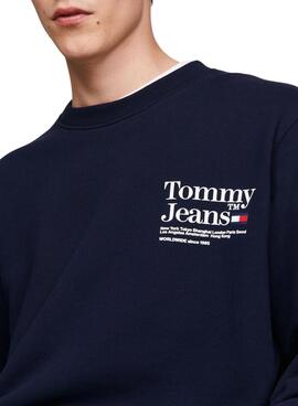 Sudadera Tommy Jeans Regular Modern Marino Para Hombre