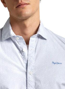 Camisa Pepe Jeans Pascal Azul Para Hombre