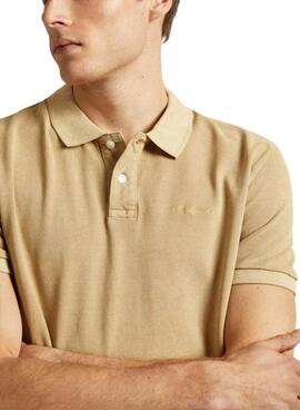 Polo Pepe Jeans New Oliver Beige Para Hombre