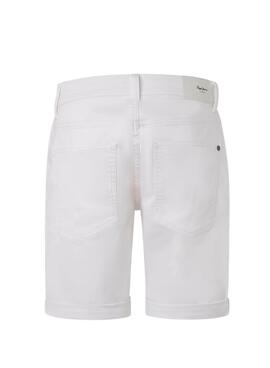 Bermuda Pepe Jeans Slim Blanco Para Hombre