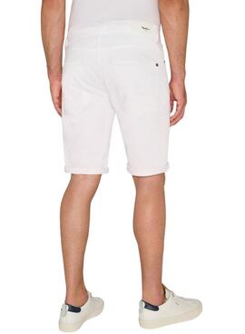 Bermuda Pepe Jeans Slim Blanco Para Hombre