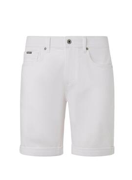 Bermuda Pepe Jeans Slim Blanco Para Hombre
