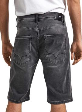Bermuda Pepe Jeans Slim Negro Para Hombre
