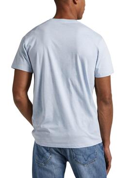 Camiseta Pepe Jeans Eggo Azul Para Hombre