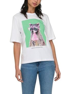 ONLDORTE LIFE BOXY S/S DOG TOPWhite Bikini