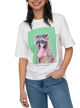 ONLDORTE LIFE BOXY S/S DOG TOPWhite Bikini