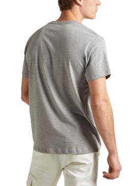 Camiseta Pepe Jeans Eggo Gris Para Hombre