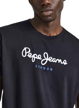 Camiseta Pepe Jeans Eggo Negro Para Hombre