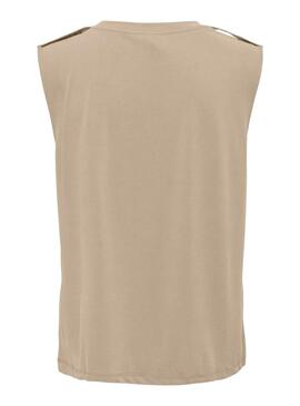Camiseta Only Free Modal Satin Tostado Para Mujer