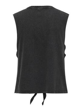 Camiseta Only Lucy Knot Eagle Negro Para Mujer
