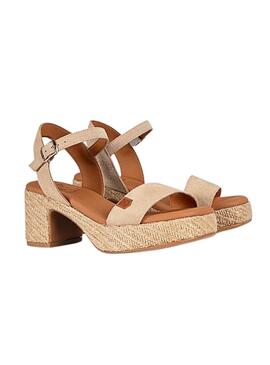 Sandalias Popa Beliche Serraje Beige Para Mujer