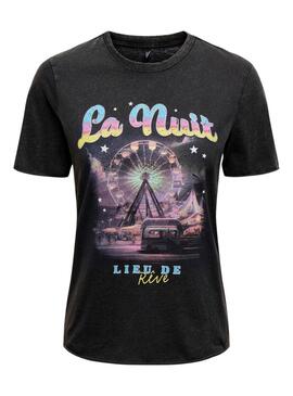Camiseta Only Lucy Nuit Negro para Mujer 