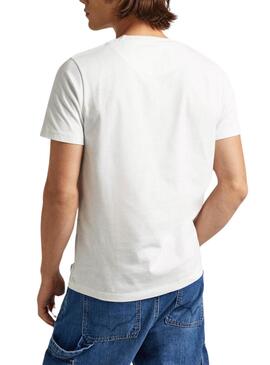 Camiseta Pepe Jeans Cherry Blanco Para Hombre