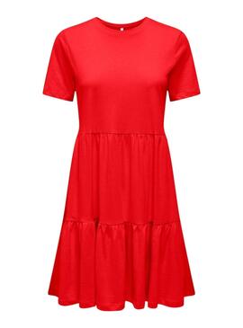 Vestido Only May Peplum Rojo Para Mujer
