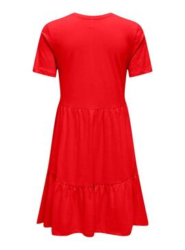 Vestido Only May Peplum Rojo Para Mujer